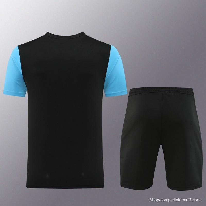 23/24 NIKE Black/Blue Short Sleeve Jersey+Pants