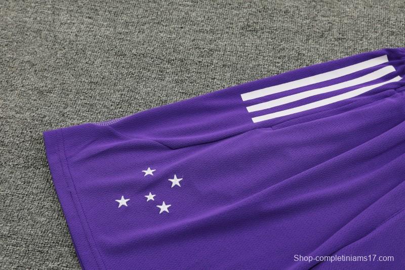 23/24 Cruzeiro Purple Short Sleeve Jersey+Shorts