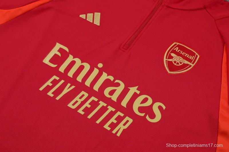 23/24 Arsenal Red Half Zipper Jacket+ Pants