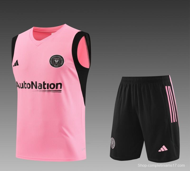 23-24 Inter Miami Pink Vest Jersey+Shorts