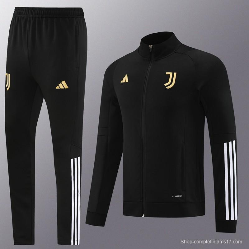 23/24 Juventus Black Full Zipper Jacket+Pants