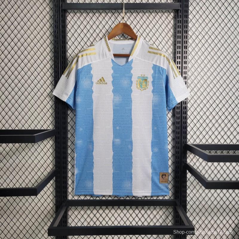 Retro 2021 Argentina x Maradona Tribute Home Jersey