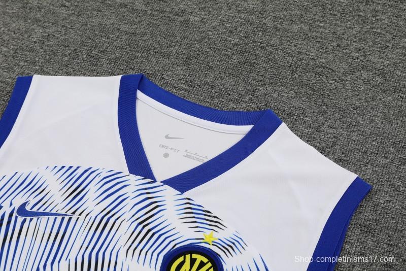 24/25 Inter Milan White Vest Jeresy+Shorts