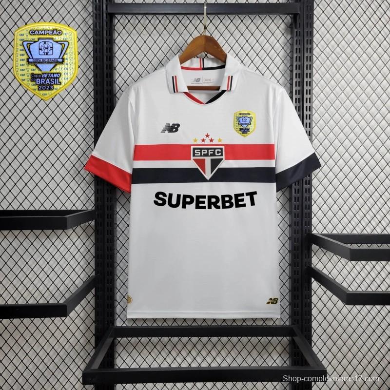 24/25 Sao Paulo Home Jersey + All Sponsors