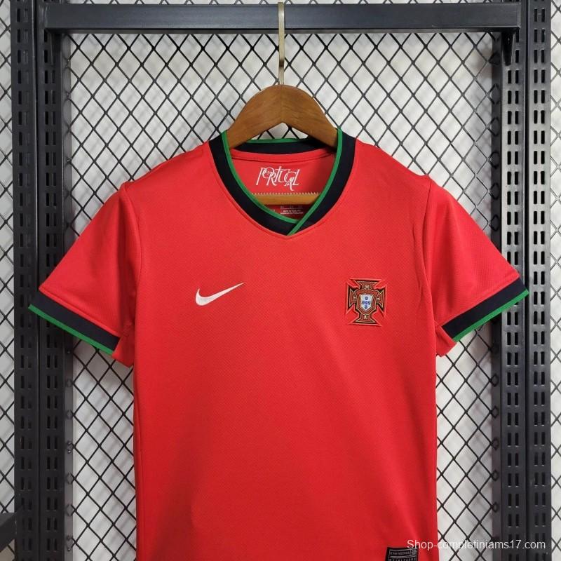 2024 Kids Portugal Home Jersey