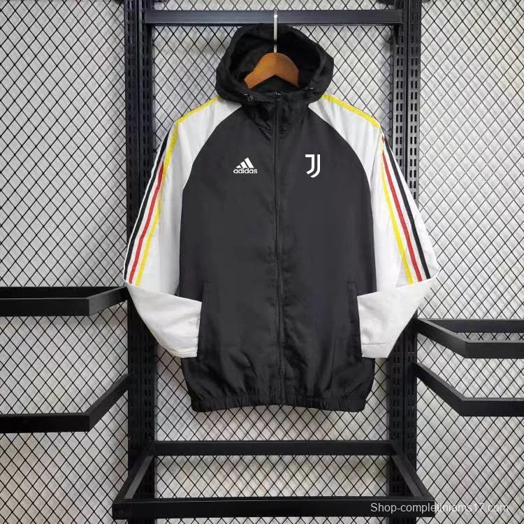 24/25 Juventus Black/White Windbreaker