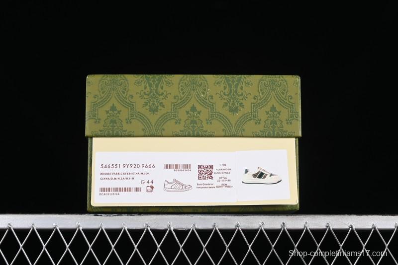 Gucci Chunky B Screener GG Casual Sneakers in Beige and Ebony GG Canvas with Leather Trim - 9Y9209666