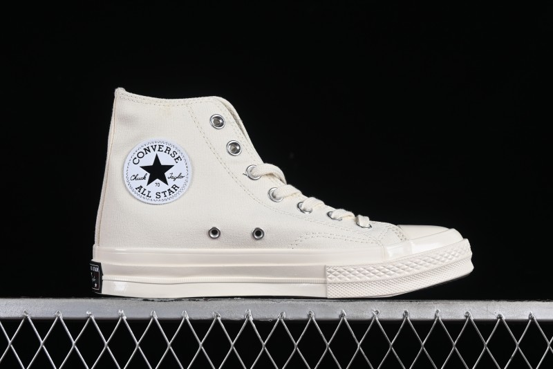 Converse Chuck 1970s Original Cream White High-Top Casual Canvas Shoes - 162210C