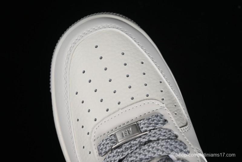 Supreme x Nike Air Force 1 '07 Low Beige Grey Casual Skate Shoes - HD1968-018