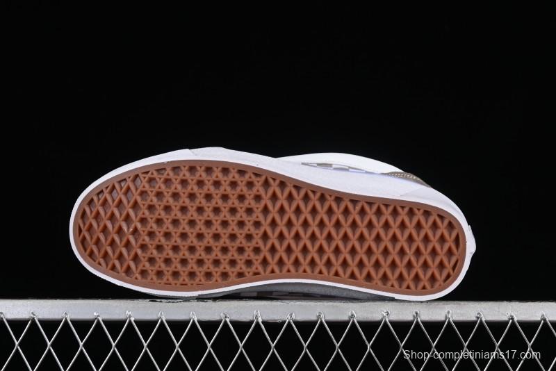 Vans Classics Knu Skool Retro Chunky Sneakers in Light Brown/Lilac Checkerboard - VN0009QC0AK