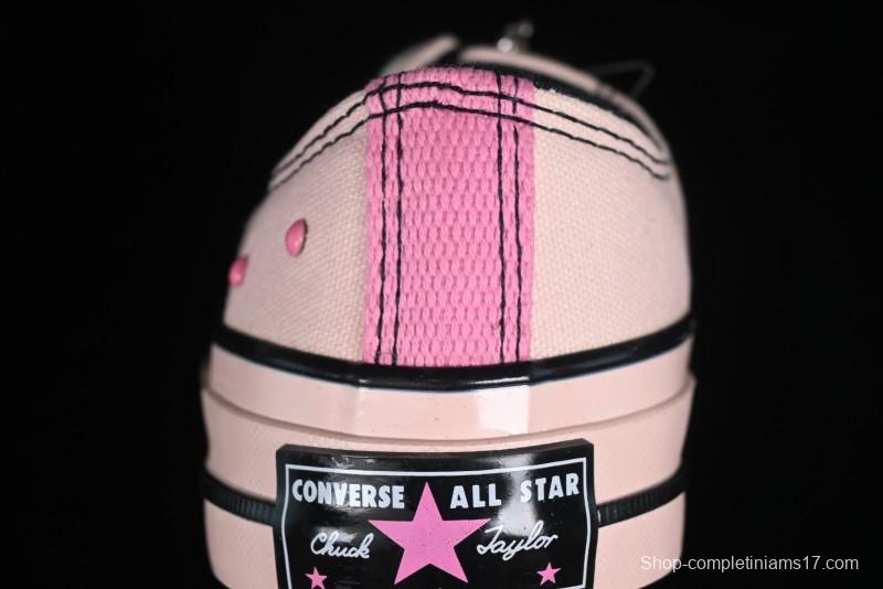 Converse Chuck 70s Low-Top Casual Sneakers with Black-Pink Chain Design - A09542C