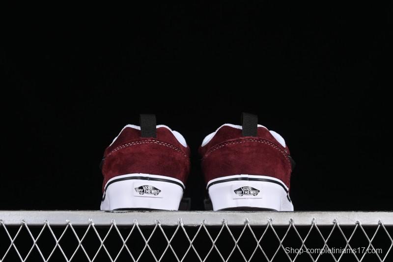 Vans Classics Knu Skool Chunky Tongue Retro Sneakers in Wine Red - VN0009QC02Y