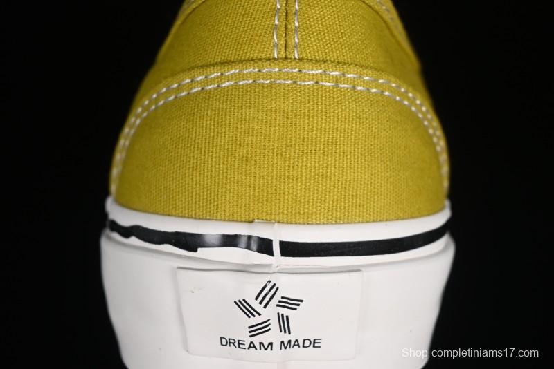 Kamiya Vulcanize Sneaker 23AW High-End Line Dissolved Yellow Canvas Shoes with Smiley Face Print Low-Top - M.C3