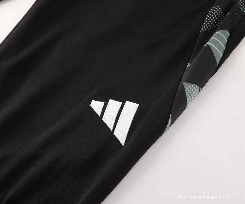 2024 Adidas Black/Grey Half Zipper Jacket +Long Pants