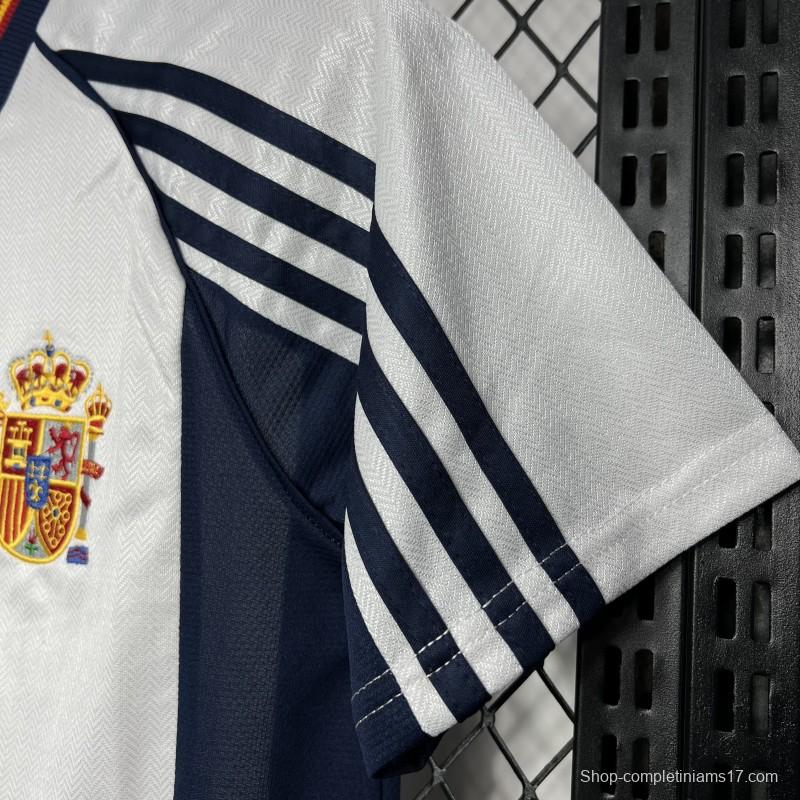 Retro 1998 Spain Away White Jersey