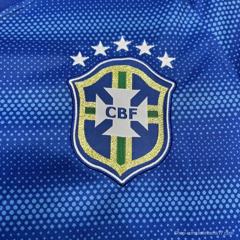 Retro 2014 Brazil Away Blue Jersey