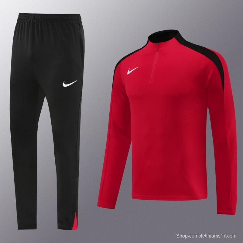 24/25 Nike Red Half Zipper Jacket+Long Pants