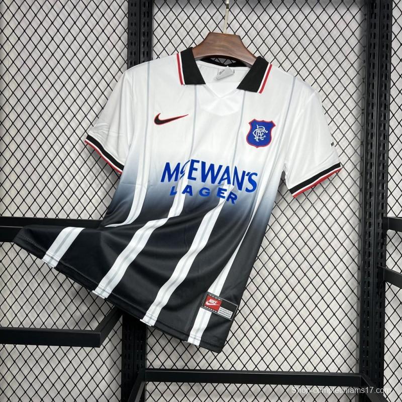 Retro 97/99 Glasgow Rangers Away White Jersey