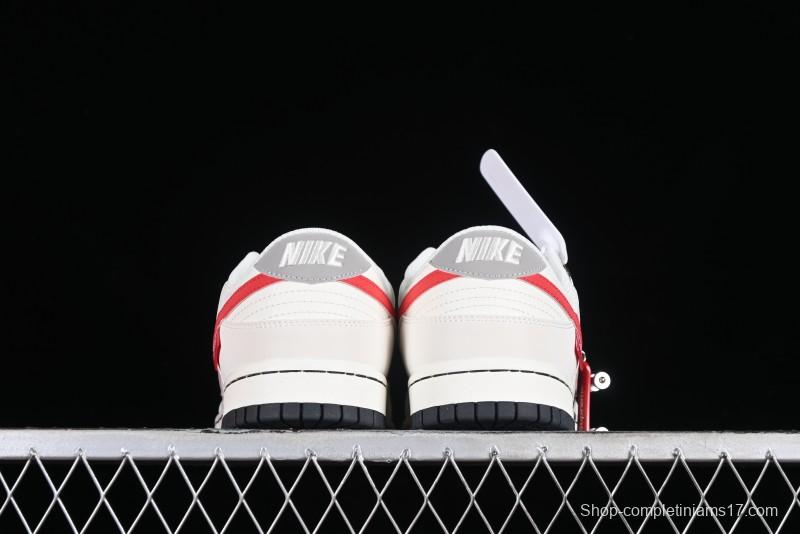 Supreme x Nike SB Dunk Low Casual Skate Shoes with Zoom Air Cushion - DQ1098-333