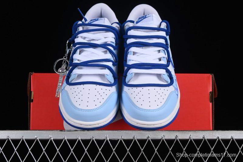 Nike Dunk Low Winter is Here Minimalist White Blue SB Lace-Up Low-Top Casual Skate Shoes - DV0831-104