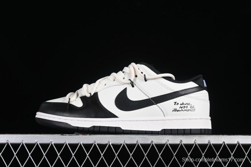 Nike Dunk Retro Saml Panda Mischief Low-Top Casual Sneakers with SB Lace and Retro Black-White Design - DD1391-100