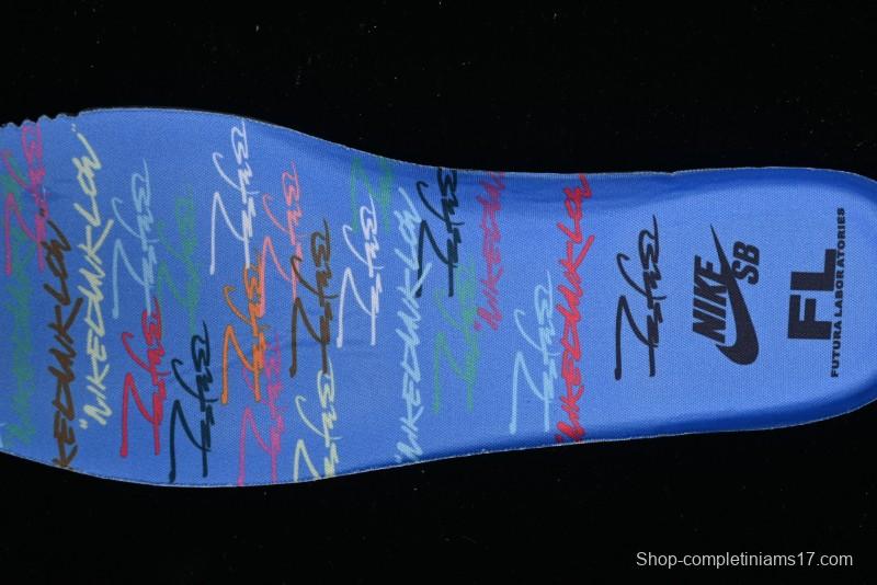 Nike Futura x Dunk Low Pro SB Casual Skate Shoes with Tie-Dye Pattern - HF6061-400