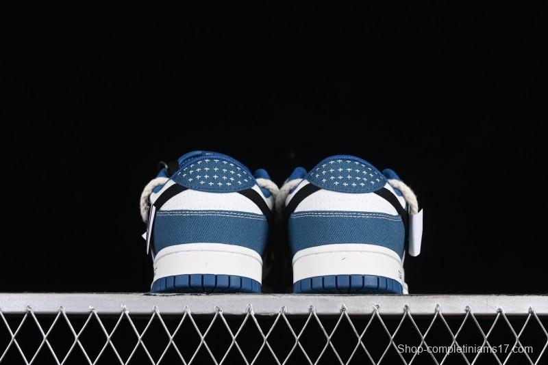 Nike Dunk Low High Street Style Ocean Protection Deconstructed SB Lace-Up Casual Skate Shoes - DV0834-101