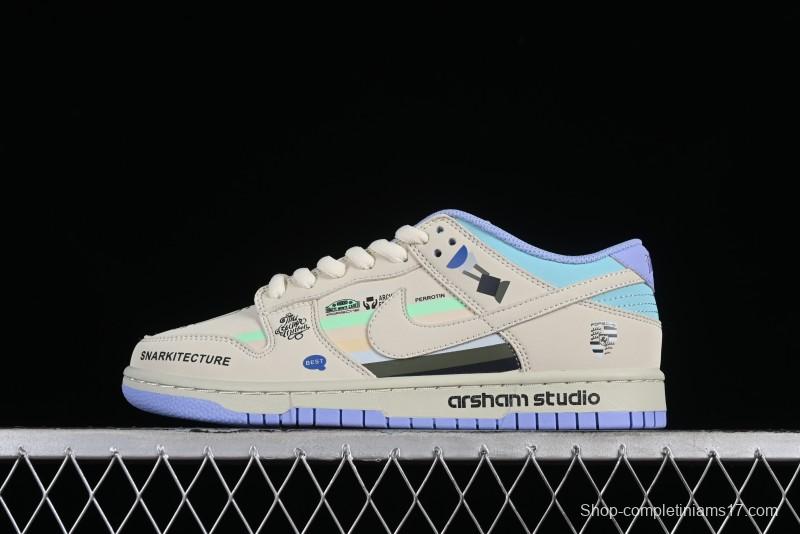Nike SB Dunk Low Porsche Colorway Low-Top Casual Skateboarding Shoes - MU0232-363