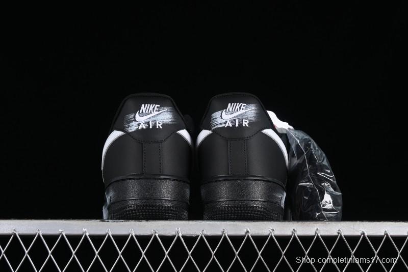 Nike Air Force 1 '07 Low Classic Black White Swoosh Casual Sneakers - FZ0627-010