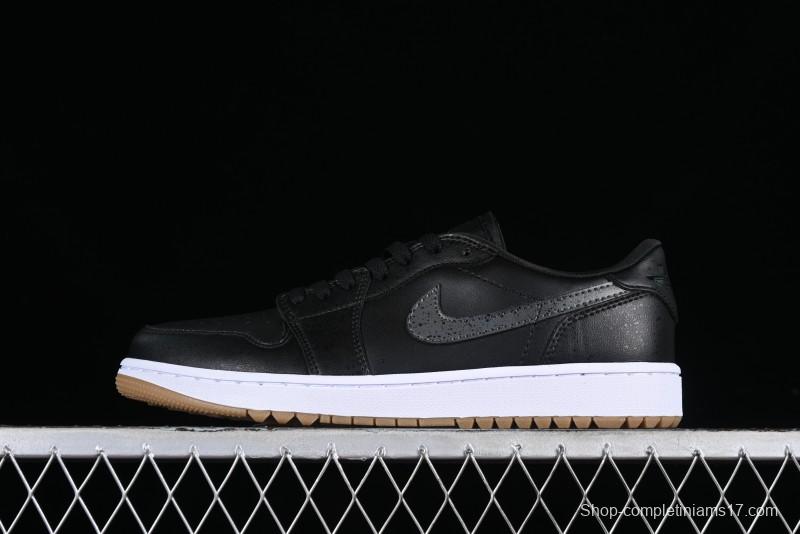 Nike Air Jordan 1 Low Golf Shoes Black Snake Pattern - DD9315-005