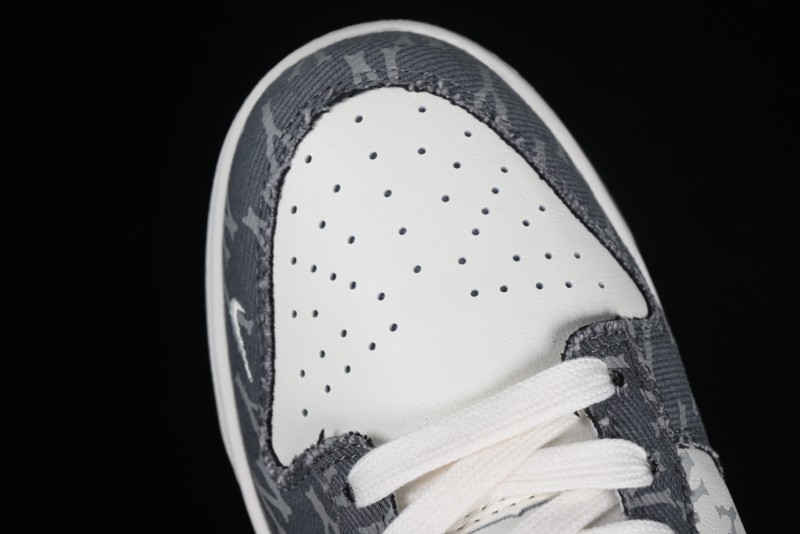 Nike SB Dunk Low MLB Collaboration - Grey Denim Anniversary Custom Low-Top Casual Skate Shoes - DQ1098-347