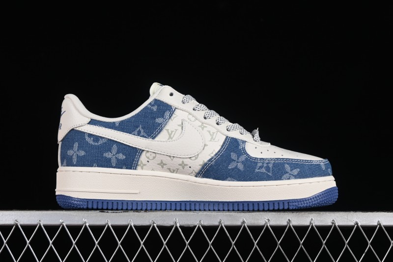 Nike Air Force 1 '07 Low LV Collaboration - Fluorescent Tie-Dye Denim Low-Top Casual Sneakers DD8686-400