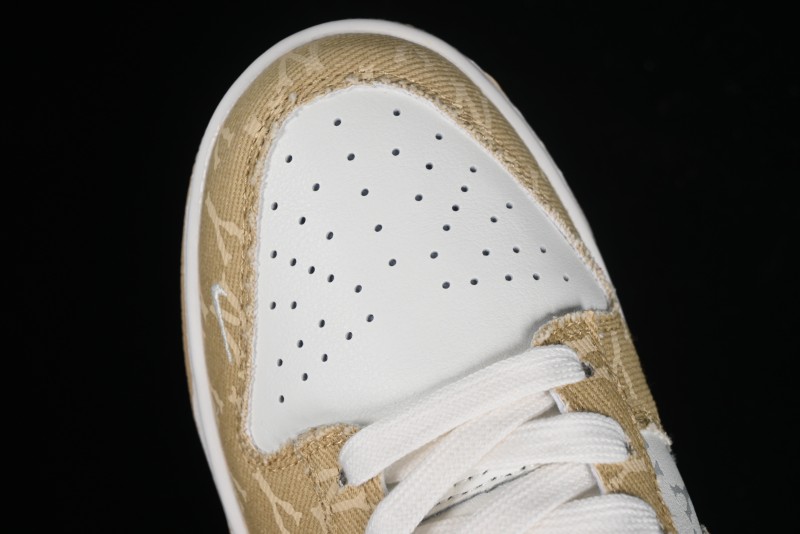 Nike SB Dunk Low MLB Collaboration - Yellow Denim Anniversary Custom Low-Top Casual Skate Shoes - DQ1098-346
