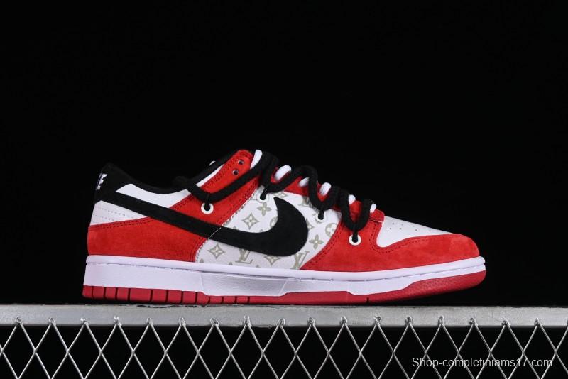 Nike SB Dunk Low Year of the Dragon Limited Edition - Black Swoosh Red Luck High-End Custom Low-Top Casual Sneakers - SJ2068-231