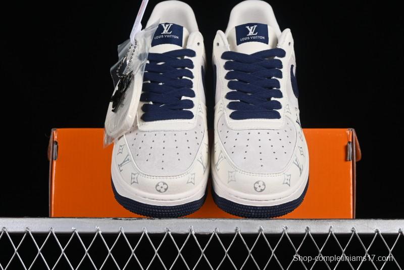 Nike Air Force 1 '07 Low LV Collaboration - Off White Navy Blue Casual Shoes CV1724-111