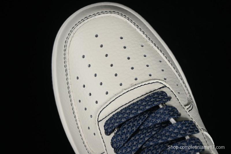 Nike Undefeated Air Force 1'07 Low Casual Sneakers in Deep Blue with Custom Leather and Reflective Details - UN2395-522