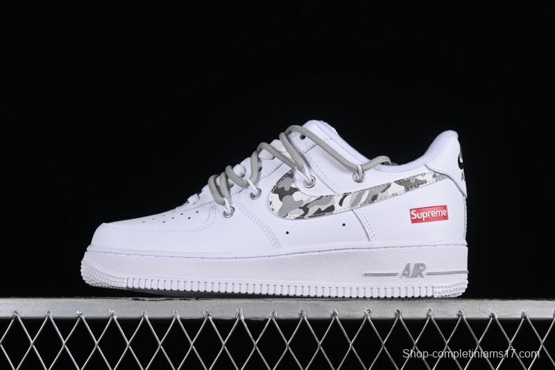 Nike Supreme x Air Force 1'07 Low "Box Logo" Camouflage Print Casual Sneakers - UP1658-595