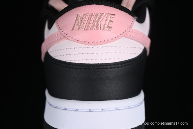 Nike Dunk Low Custom Deconstructed Strap Casual Sneakers in Black Pink - CW1590-100