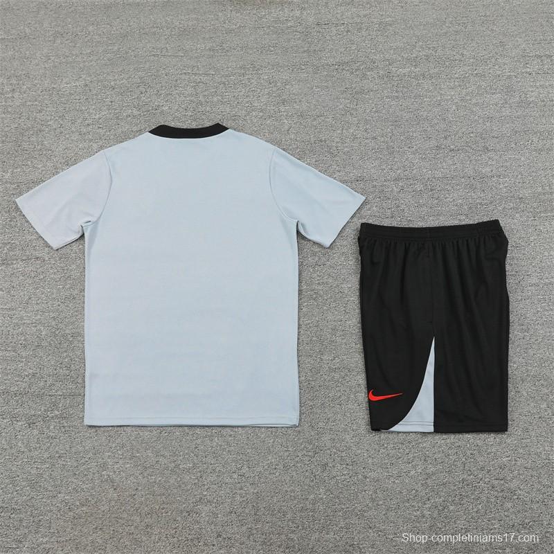 2024 South Korea Grey Short Sleeve Jersey+Shorts