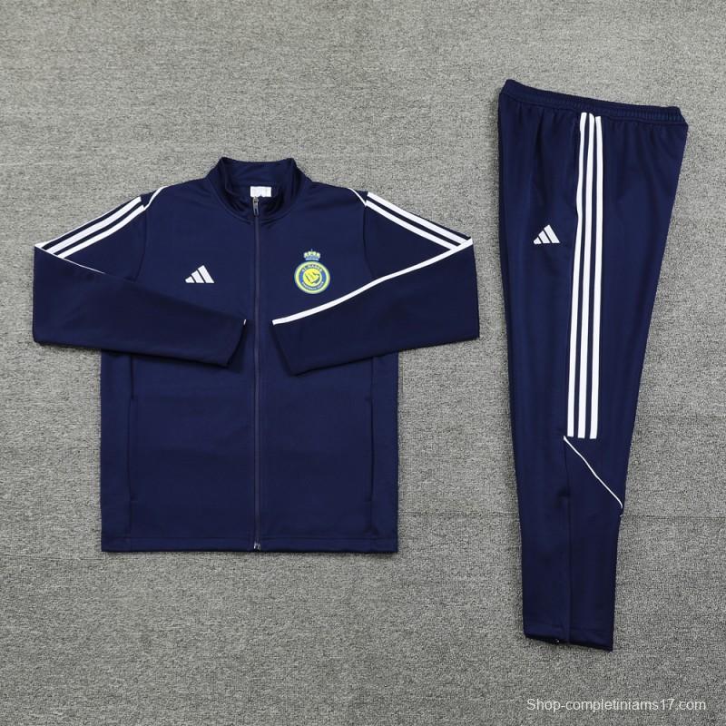 24/25 Al Nassr Navy Full Zipper Jacket +Long Pants