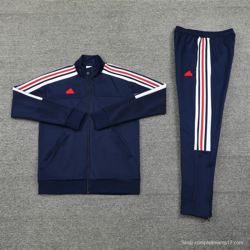 2024 Adidas Blue Full Zipper Jacket +Long Pants