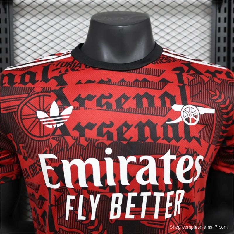 25/26 Player Version Arsenal Adidas Original Training Red/Black Jersey