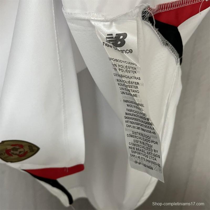 25/26 São Paulo Home Jersey With Chest Sponsor