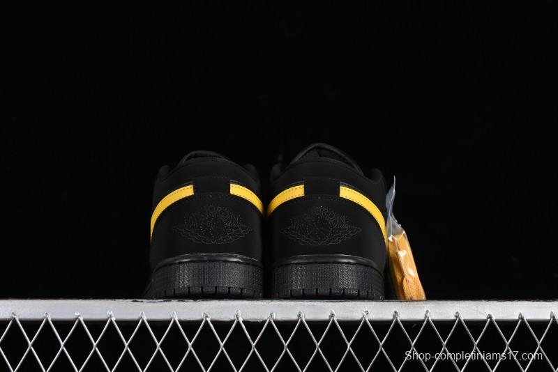 Nike Air Jordan 1 Low AJ1 Black Gold Hook Casual Sneakers - 553558-071