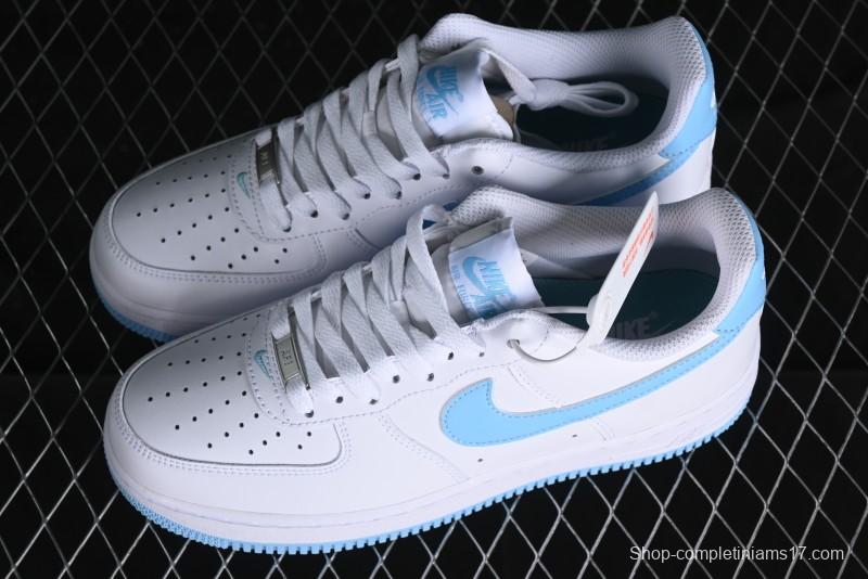 Nike Air Force 1 '07 Low White Blue Casual Sneakers - FQ4296-100