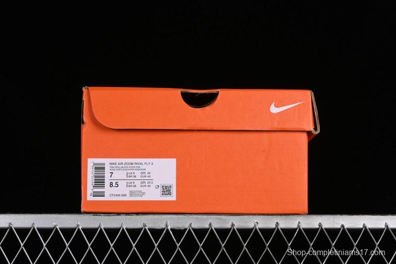 Nike Zoom Rival Fly 3 Lightweight Fabric Comfortable Cushioned Anti-Slip Low-Top Casual Running Shoes - CT2405-100