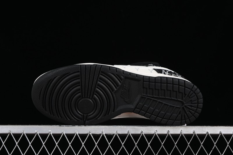 Nike SB Dunk Low MLB Strap Collaboration - Black Denim Print Anniversary Custom Low-Top Casual Sneakers - SJ2068-251