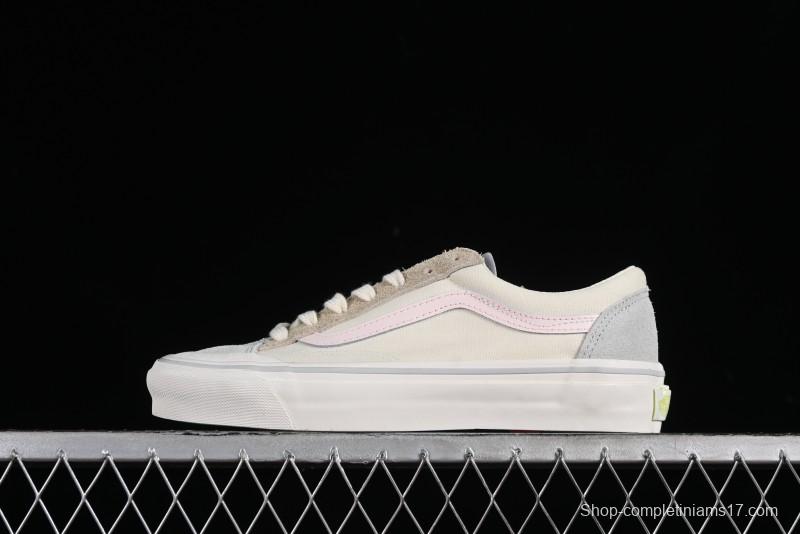 Vans Old Skool Reissue 136 Earth Macaron Patchwork Retro Casual Vulcanized Sneakers - VN000CRPGRN