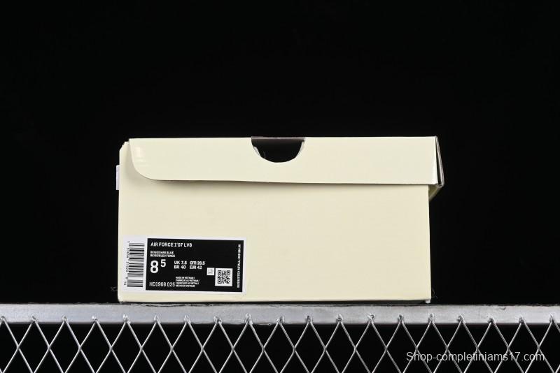 Supreme x Nike Air Force 1 '07 Low Collaboration Dark Blue Casual Sneakers - HD1968-025