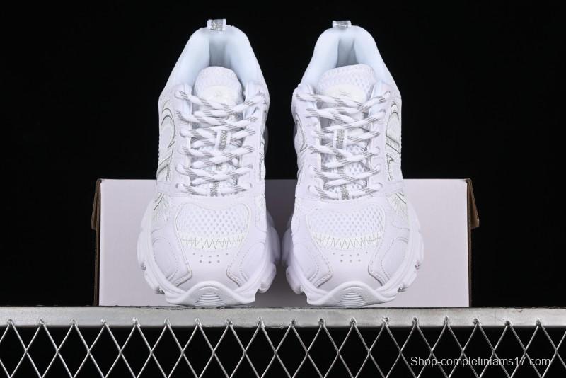 Dior Chrono Round Toe Lace-Up Lifestyle Casual Running Shoes - 10W WHITE